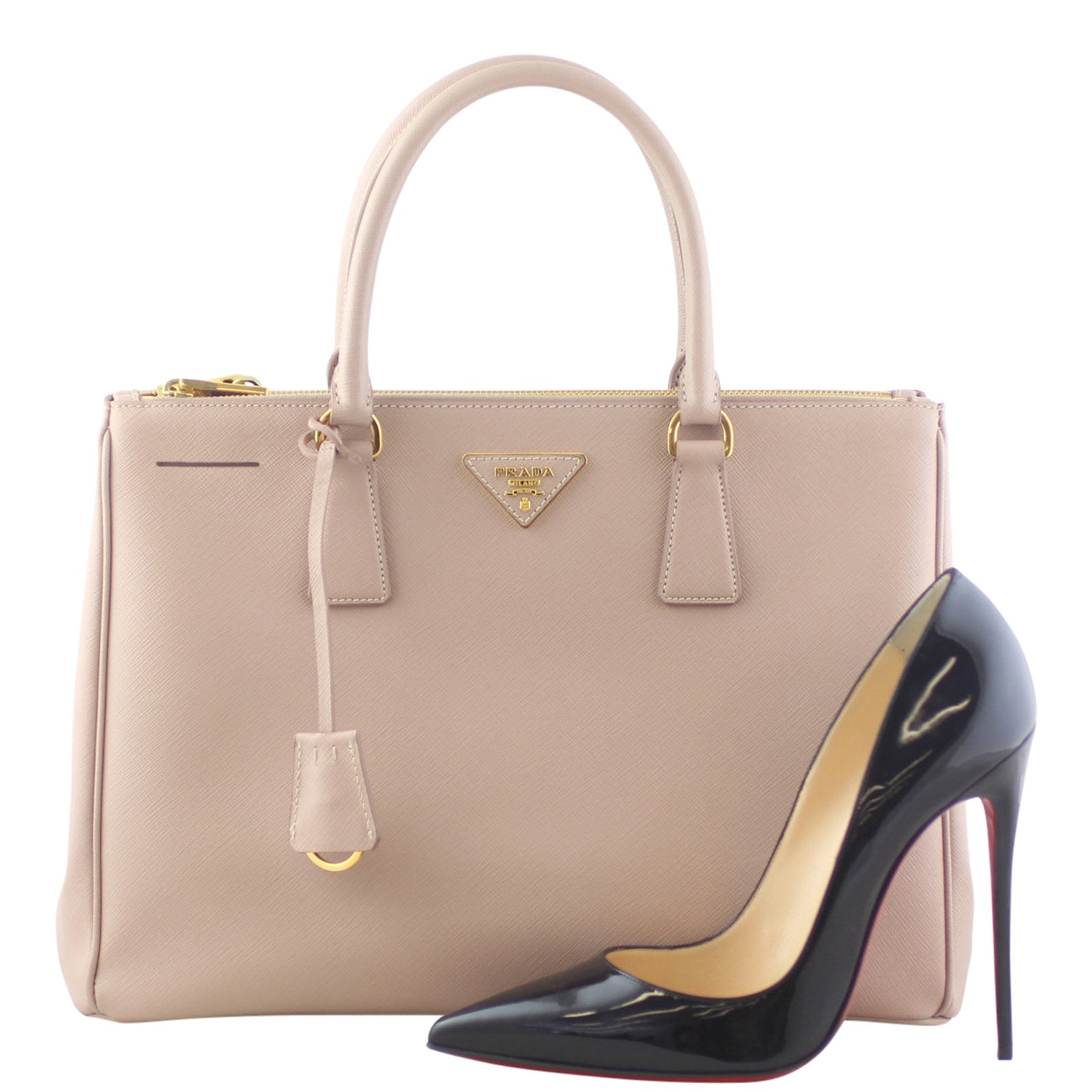 Prada Saffiano Galleria Double Zip Tote Medium Scale