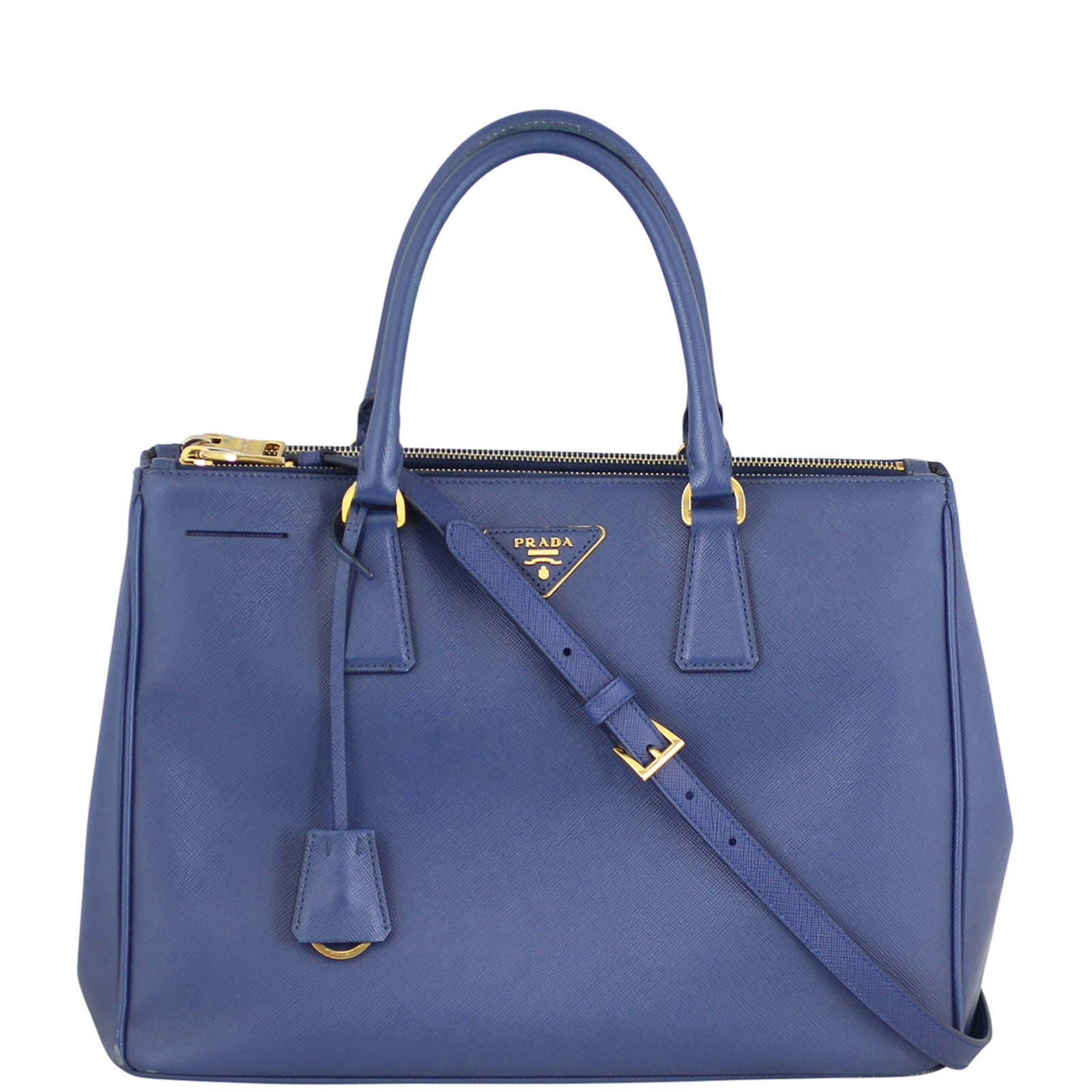 Prada Saffiano Galleria Double Zip Medium Tote Front