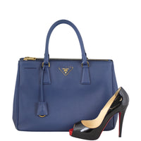 Prada Saffiano Galleria Double Zip Medium Tote Scale