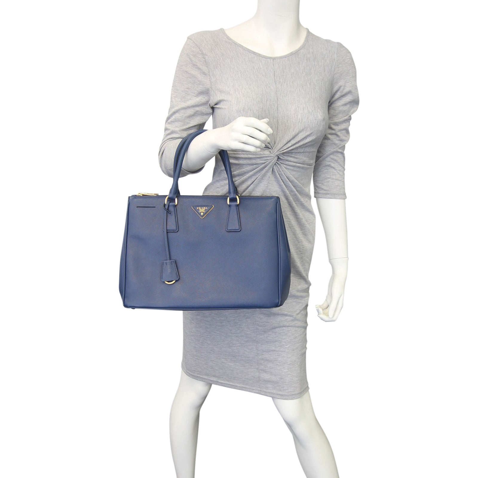 Prada Saffiano Galleria Double Zip Medium Tote Mannequin