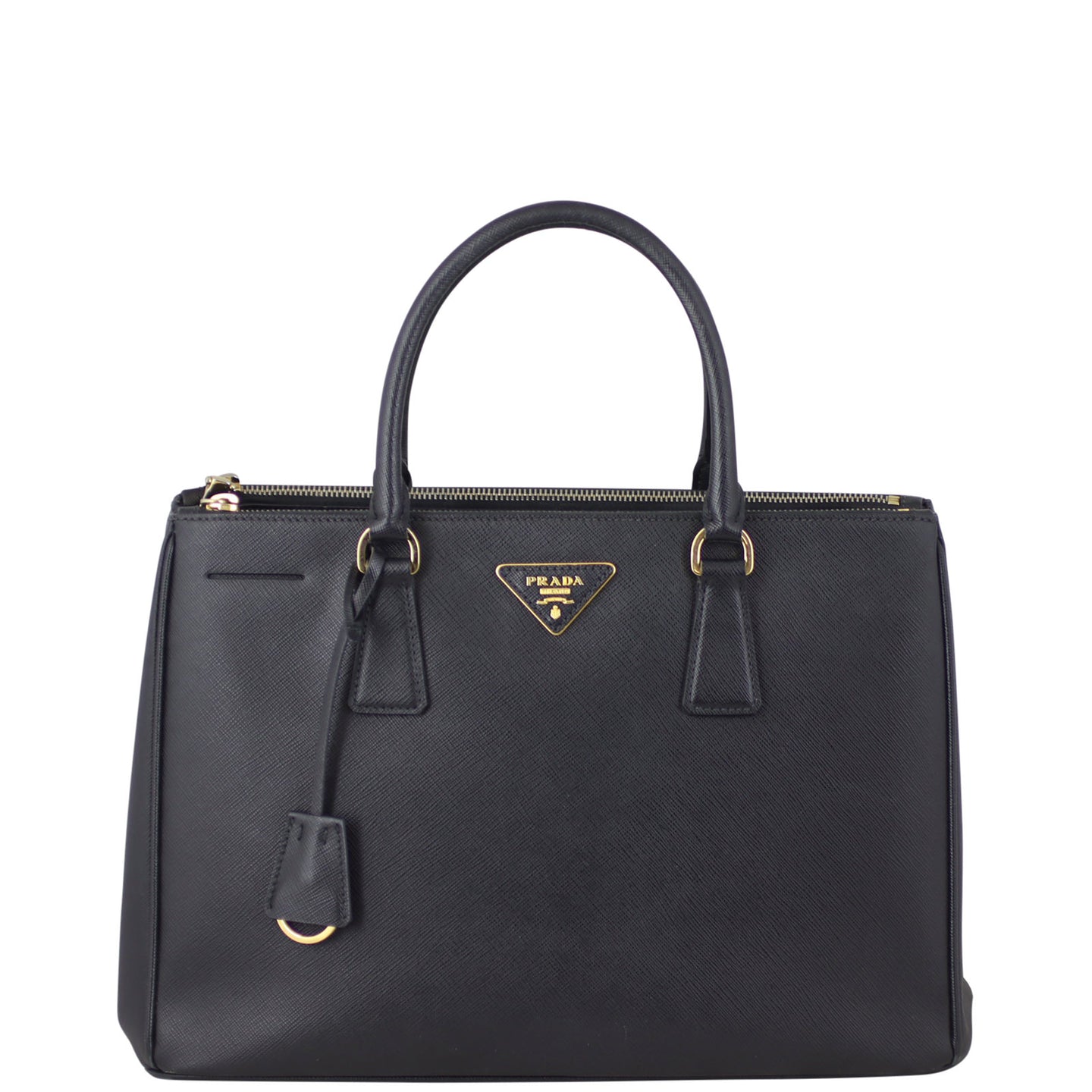 Prada Saffiano Lux Galleria Double Zip Tote Medium Front