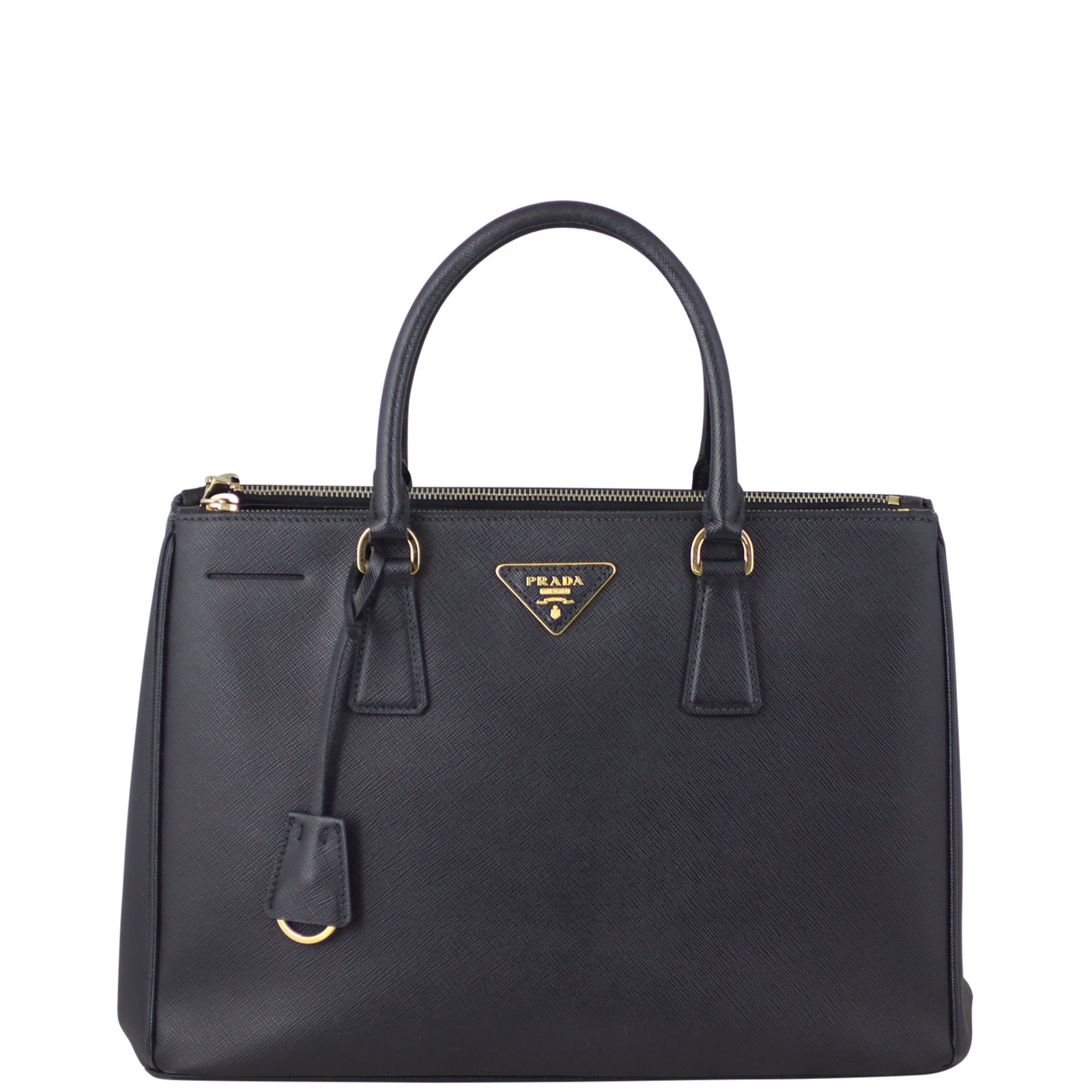 Prada Saffiano Lux Galleria Double Zip Tote Medium Front