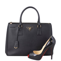 Prada Saffiano Lux Galleria Double Zip Tote Medium Scale