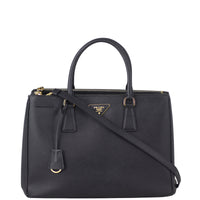 Prada Saffiano Lux Galleria Double Zip Tote Medium Front