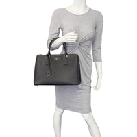 Prada Saffiano Lux Galleria Double Zip Tote Medium Mannequin
