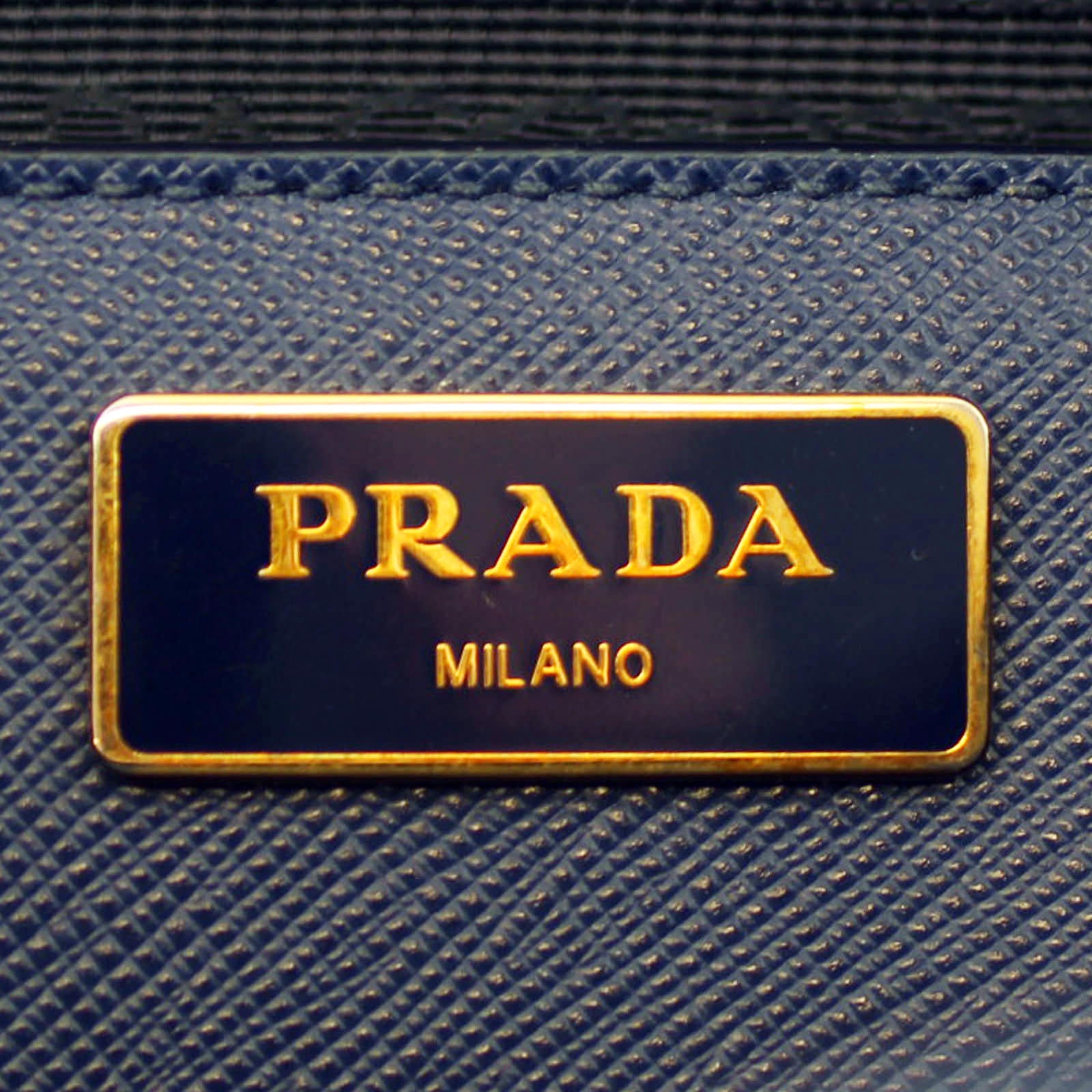 Prada Saffiano Galleria Double Zip Medium Totelogo