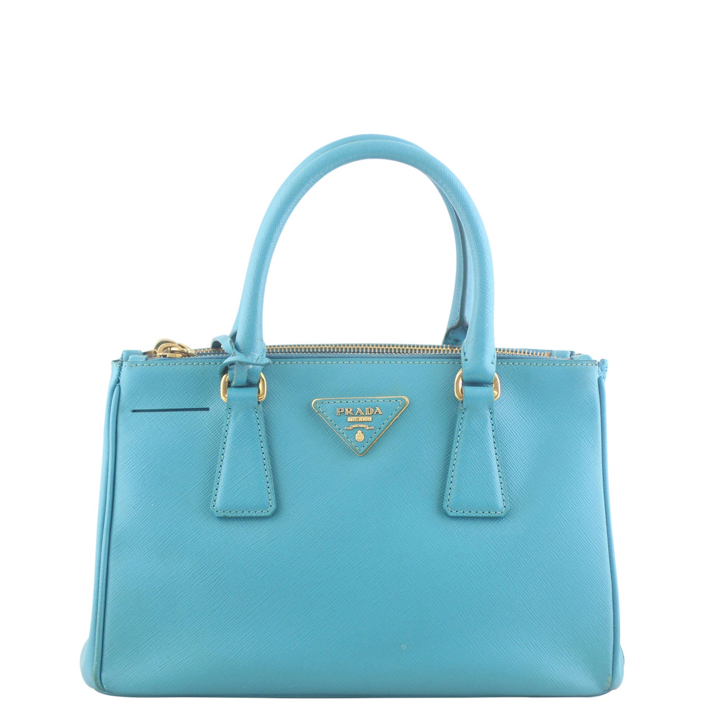 Prada Saffiano Galleria Double Zip Small Front