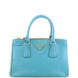 Prada Saffiano Galleria Double Zip Small Front