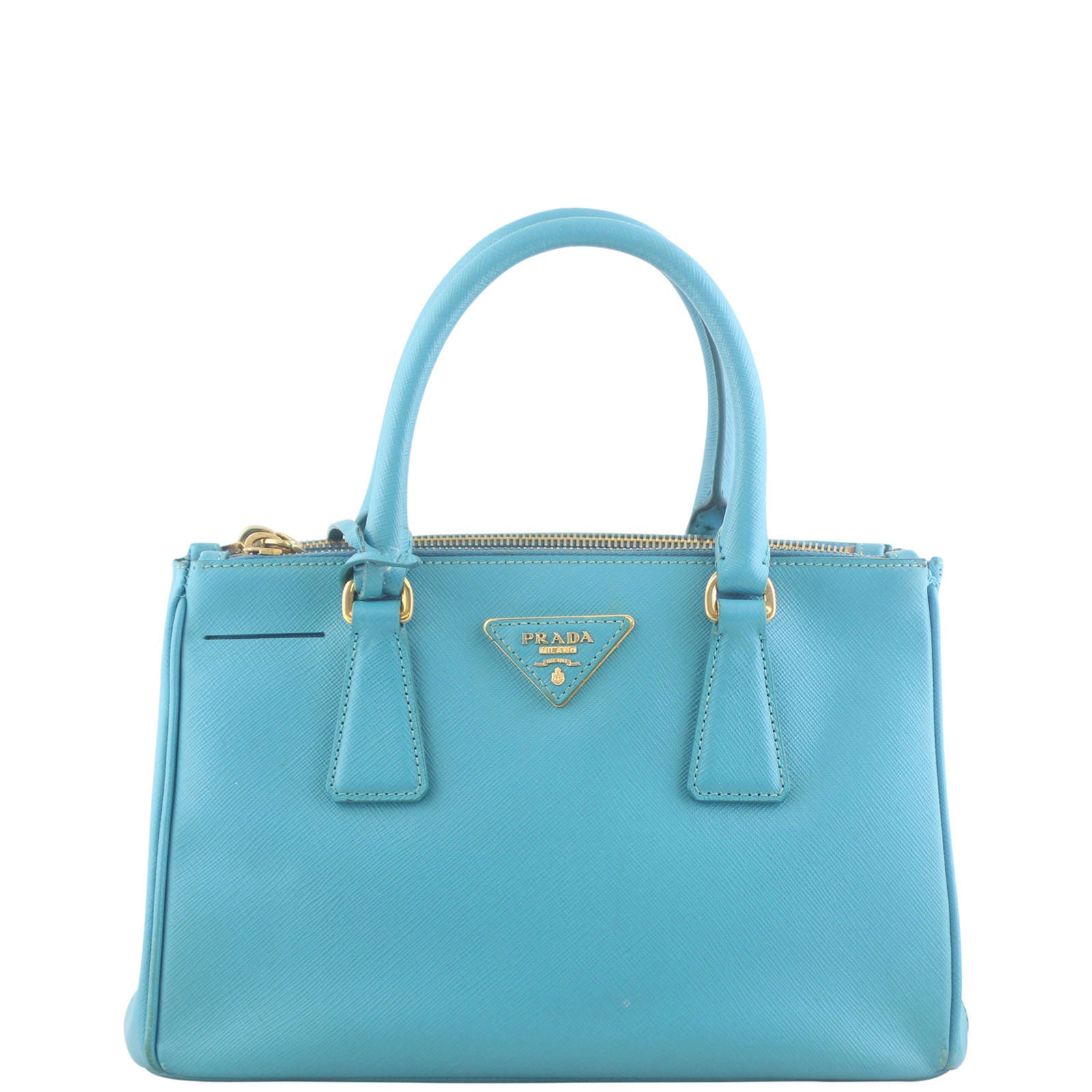 Prada Saffiano Galleria Double Zip Small Front