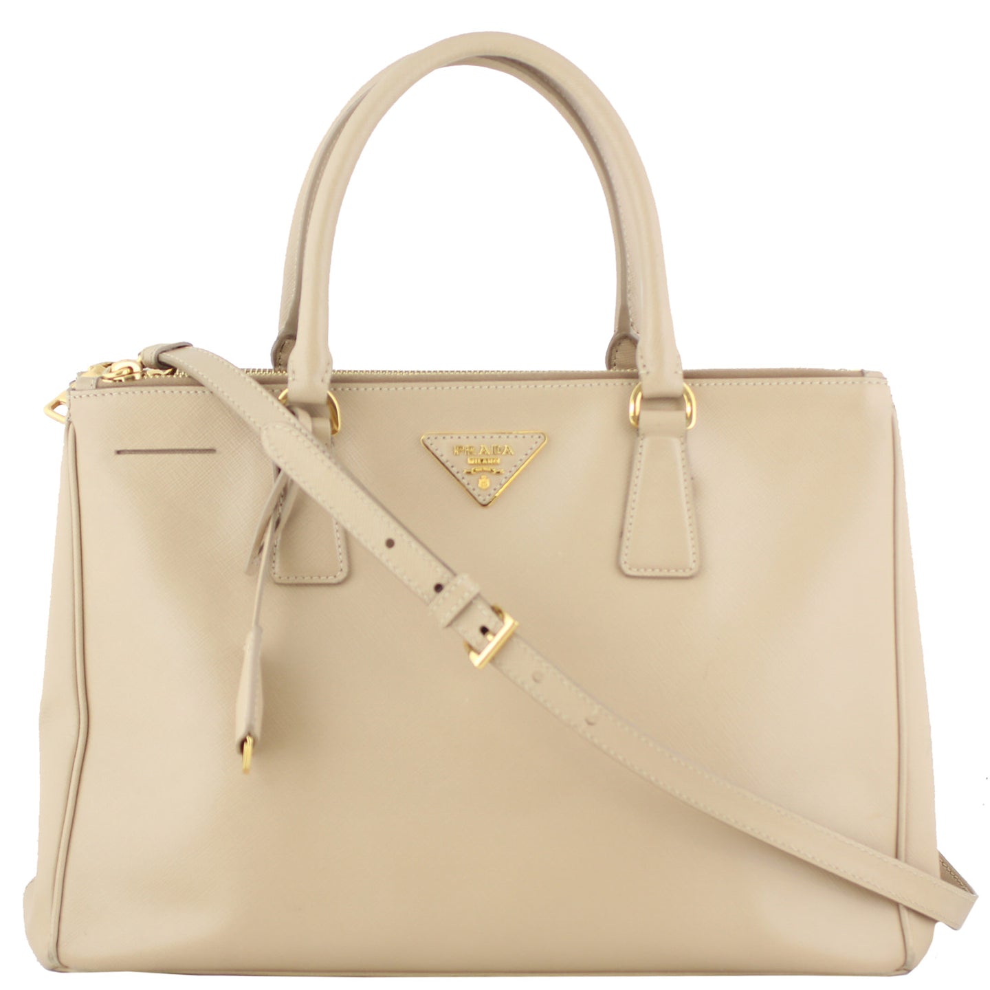 Prada Saffiano Galleria Double Zip Tote Medium Front