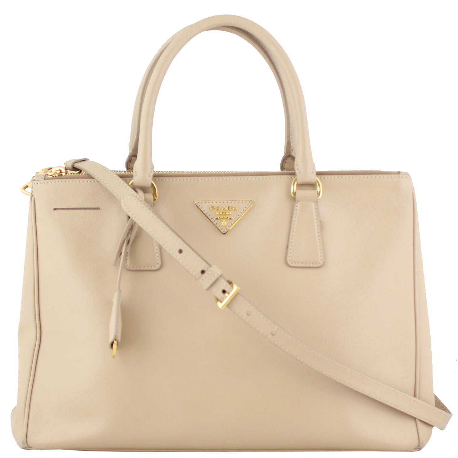 Prada Saffiano Galleria Double Zip Tote Medium Front