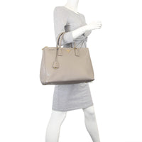 Prada Saffiano Galleria Double Zip Tote Medium Mannequin