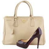 Prada Saffiano Galleria Double Zip Tote Medium Scale