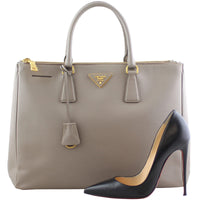 Prada Saffiano Galleria Double Zip Tote Medium Scale