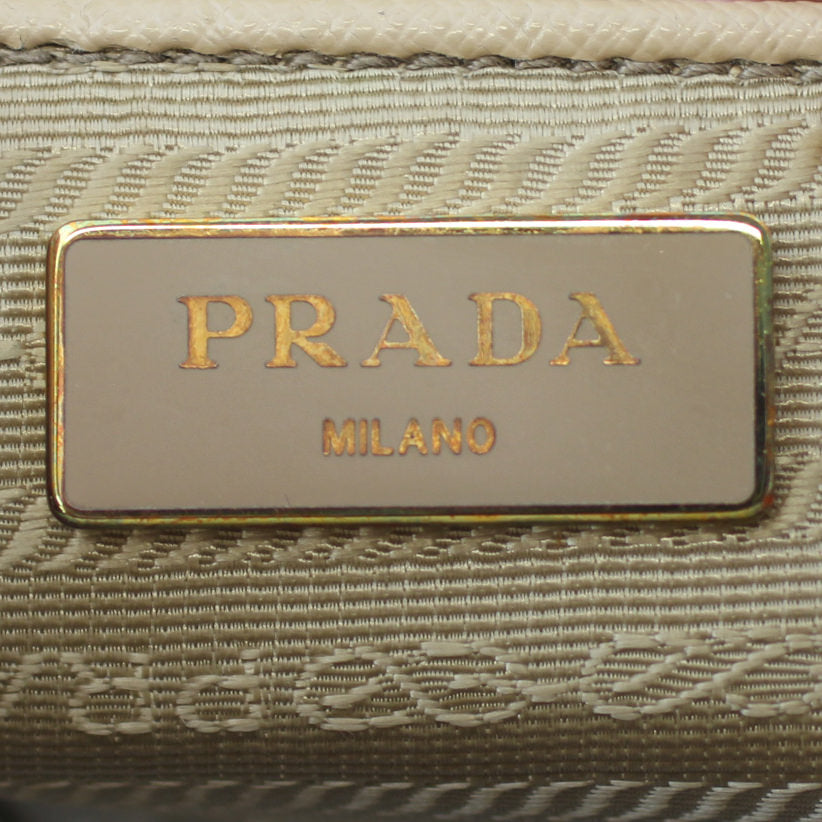 Prada Saffiano Galleria Double Zip Tote Medium Stamp
