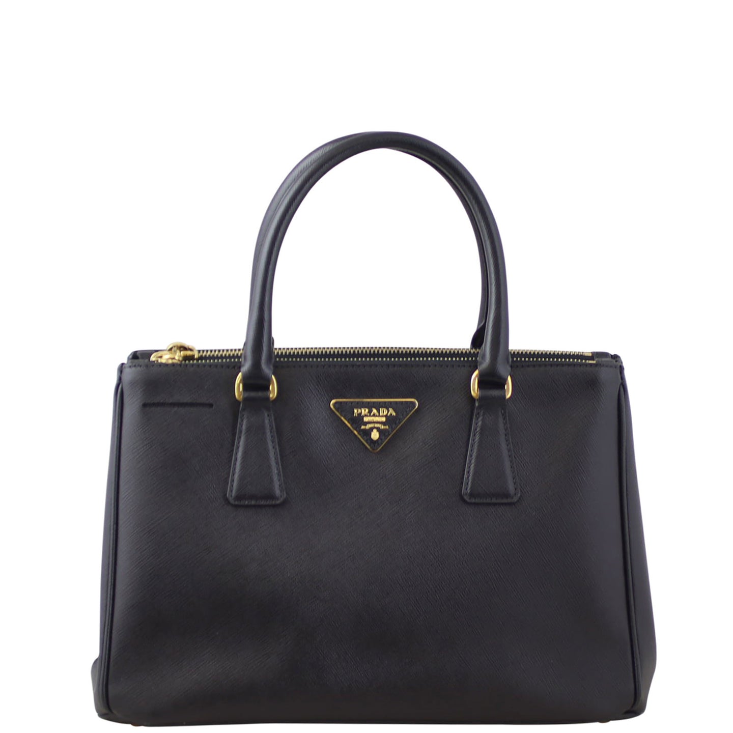 Prada Saffiano Galleria Double Zip Tote Small Front