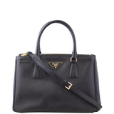 Prada Saffiano Galleria Double Zip Tote Small Front Strap