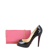 Prada Saffiano Lux Chain Wallet Scale