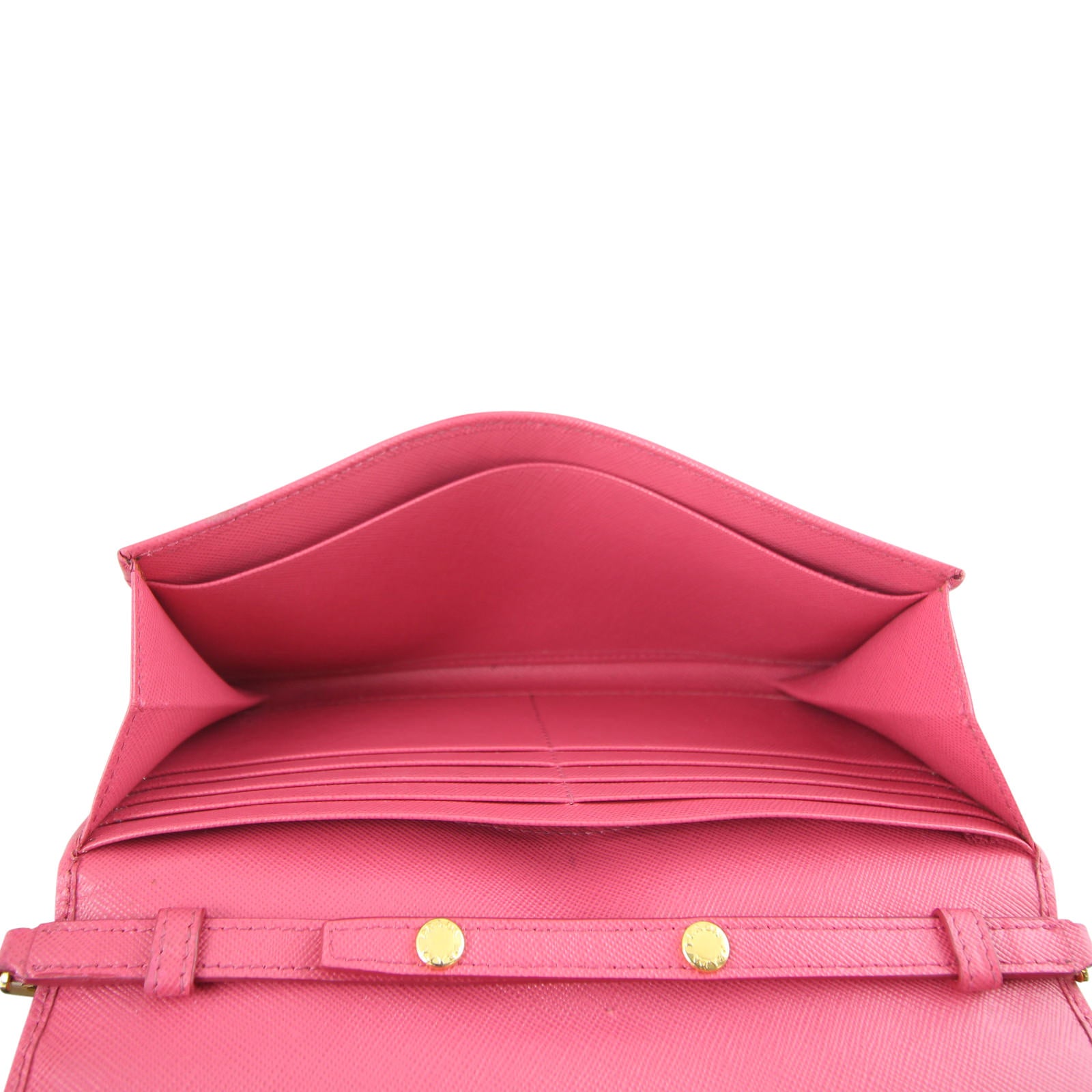 Prada Saffiano Lux Chain Wallet Interior