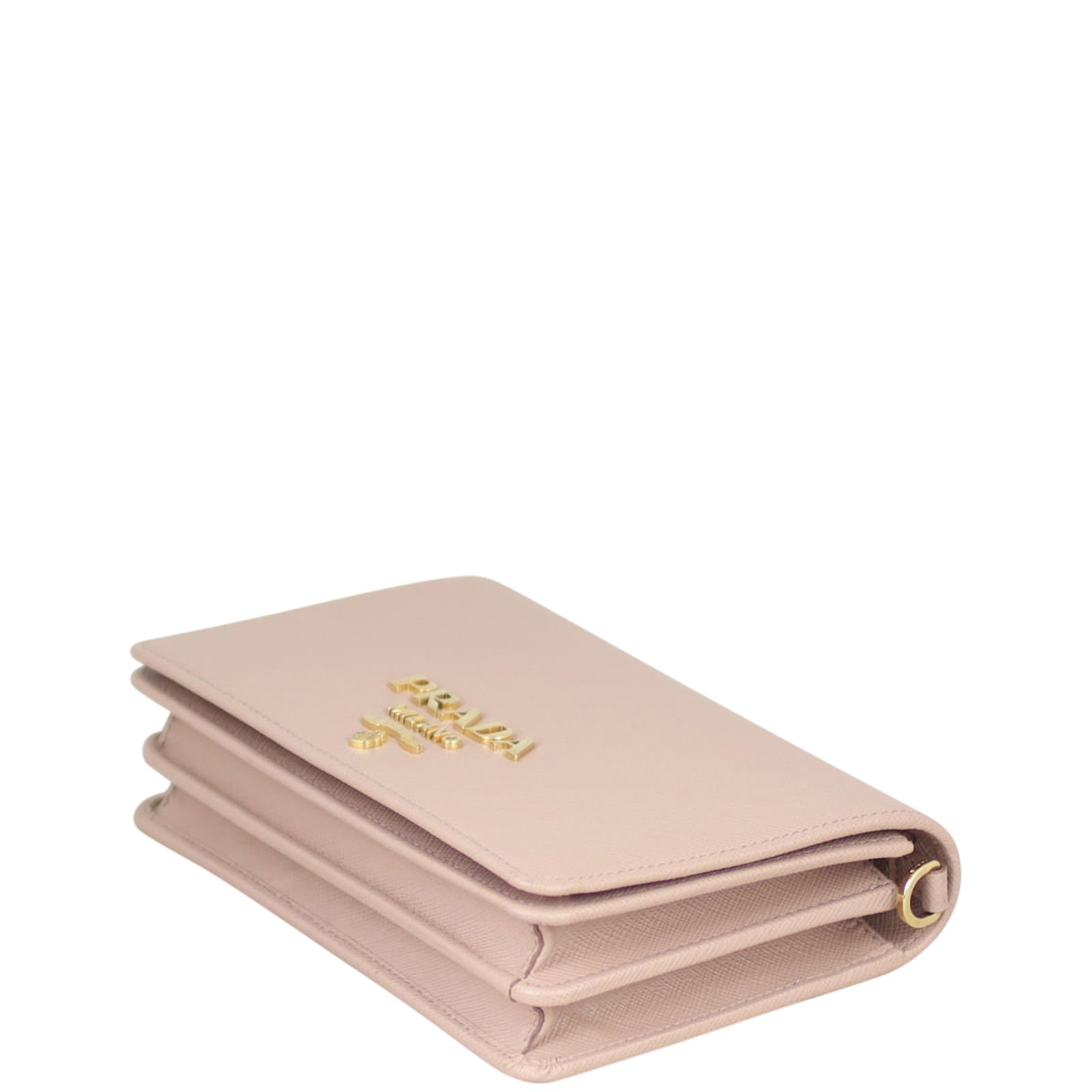 Prada Saffiano Lux Chain Wallet Corner