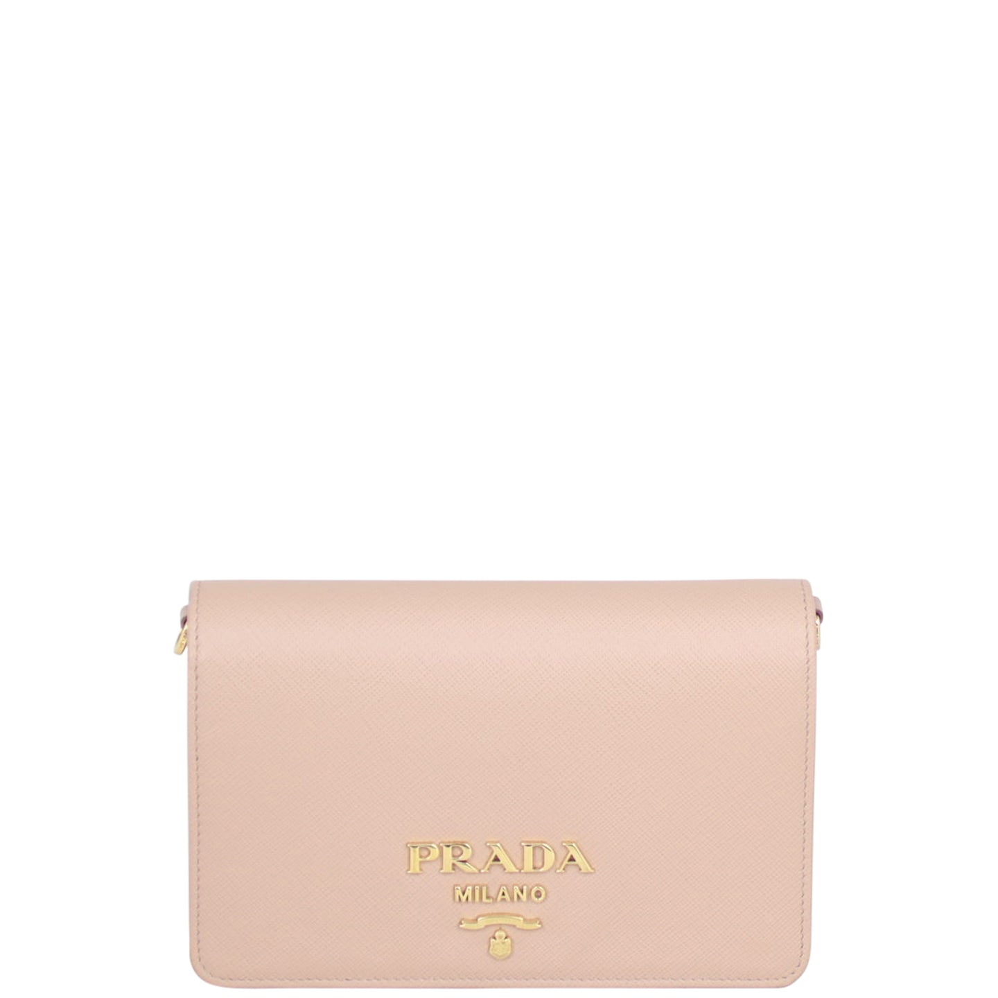 Prada Saffiano Lux Chain Wallet Front