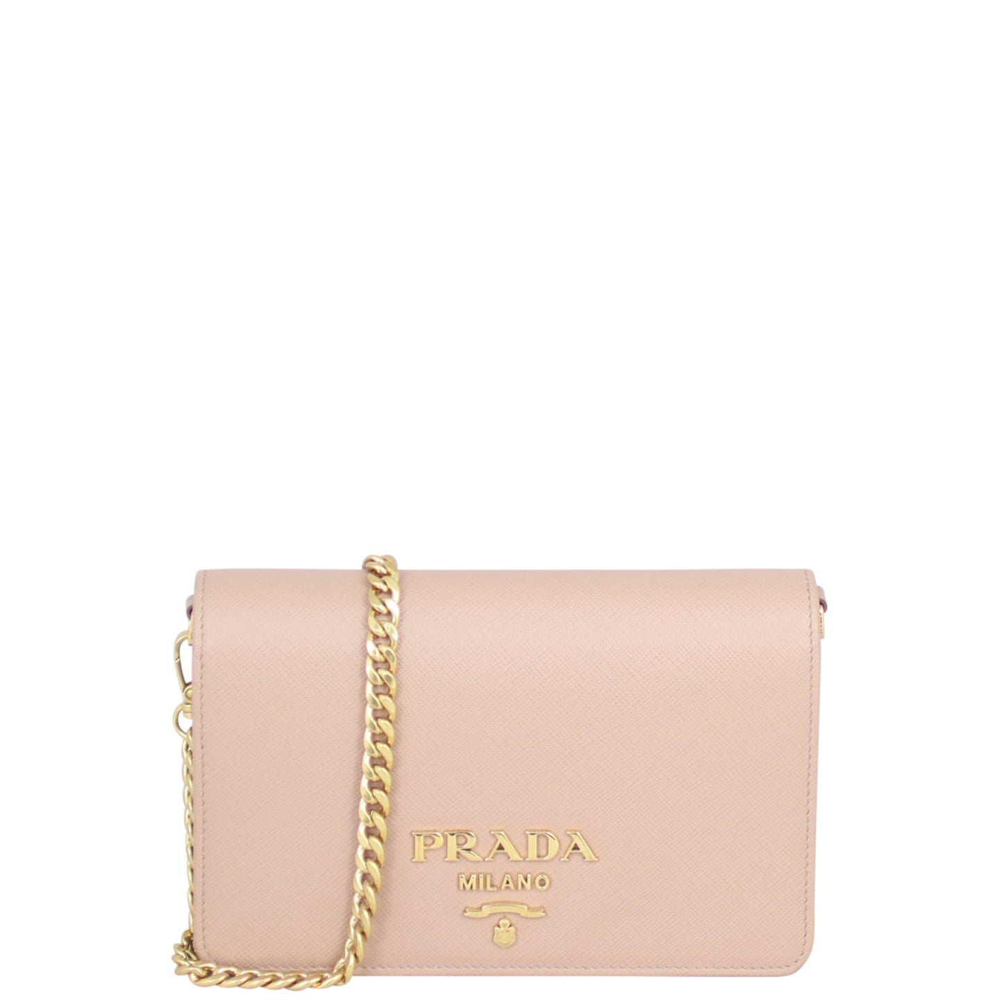 Prada Saffiano Lux Chain Wallet Front