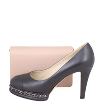 Prada Saffiano Lux Chain Wallet Shoe