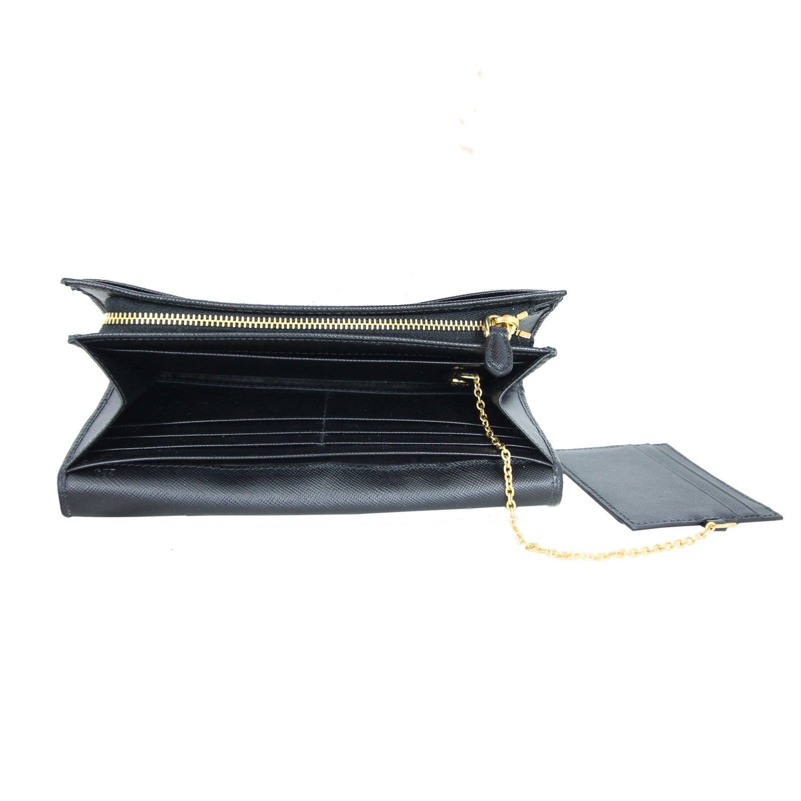 Prada Saffiano Lux Continental Wallet Interior