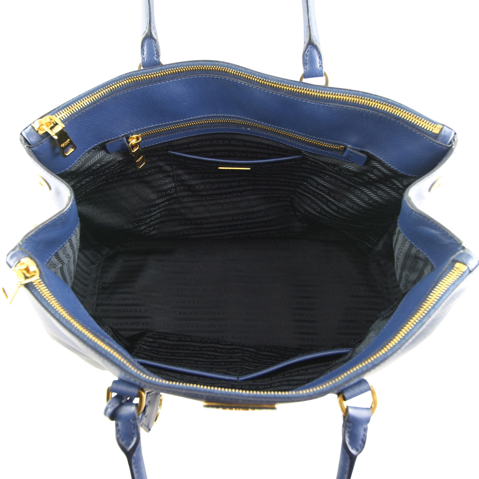 Prada Saffiano Lux Double-zip Tote Large Interior
