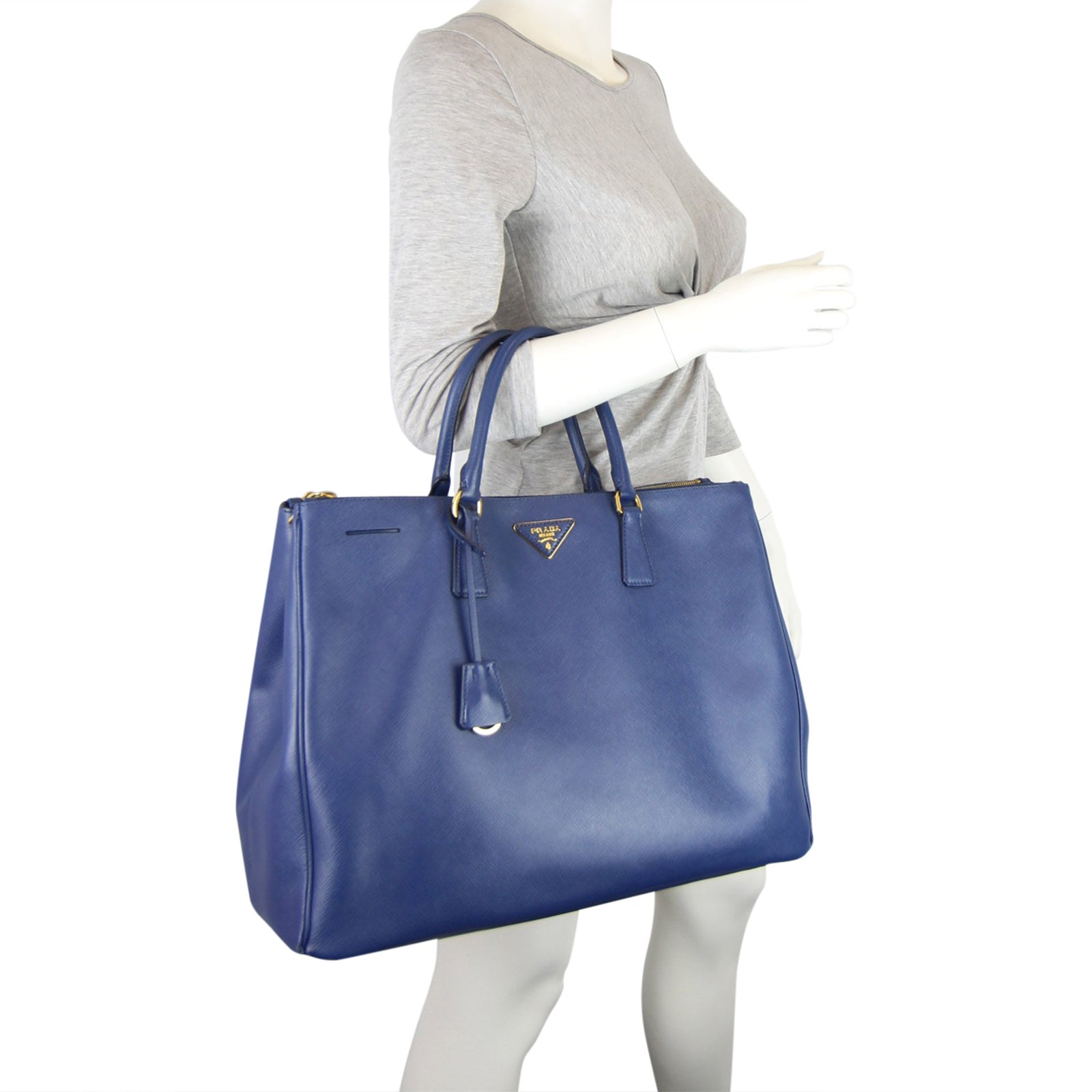 Prada Saffiano Lux Double-zip Tote Large Mannequin