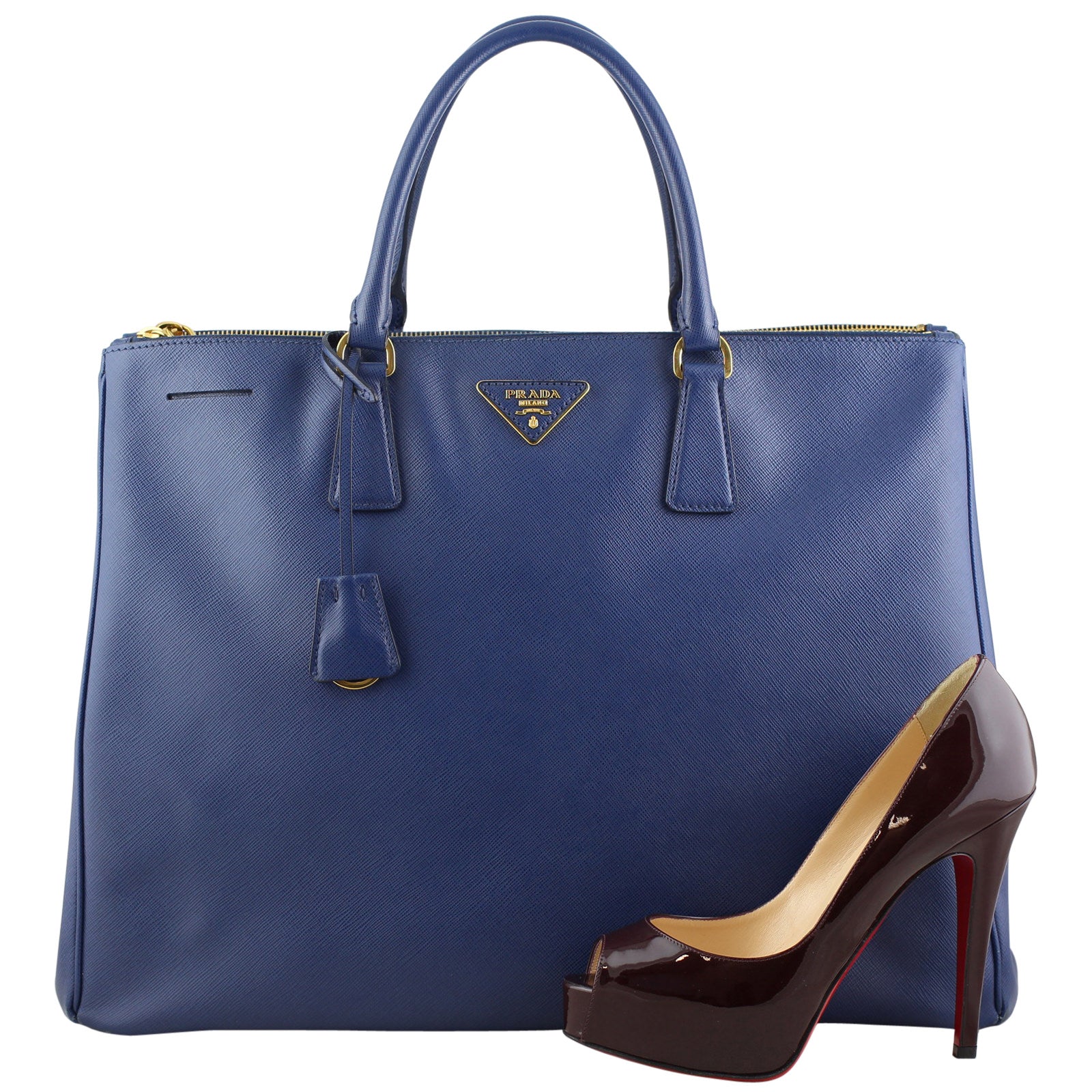 Prada Saffiano Lux Double-zip Tote Large Scale