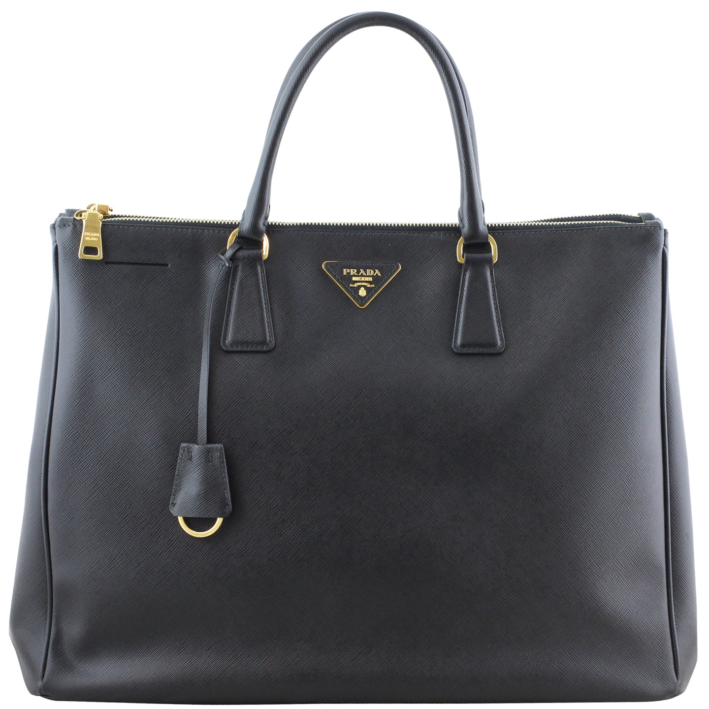 Prada Saffiano Lux Double-Zip Tote Large Front