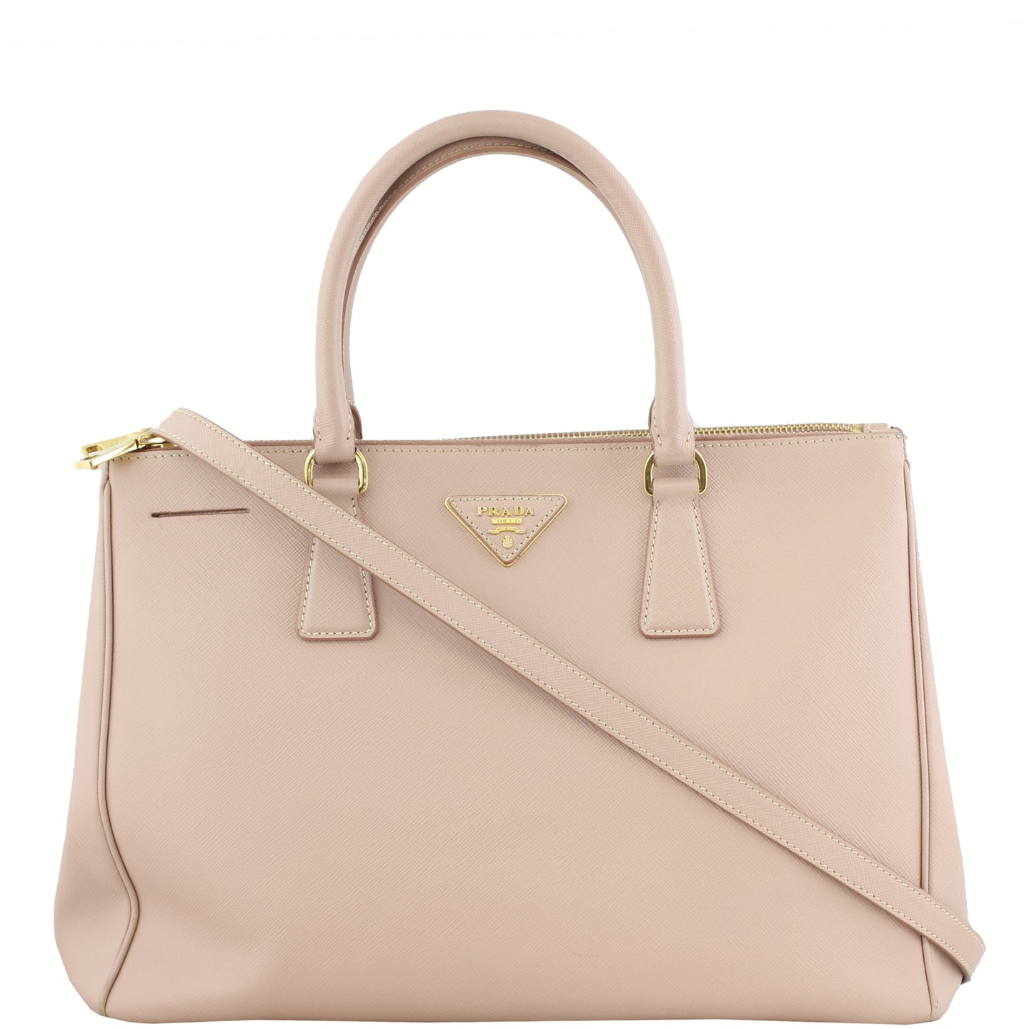 Prada Saffiano Lux Galleria Double Zip Tote Medium Front