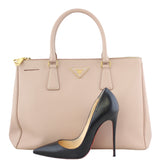 Prada Saffiano Lux Galleria Double Zip Tote Medium Scale
