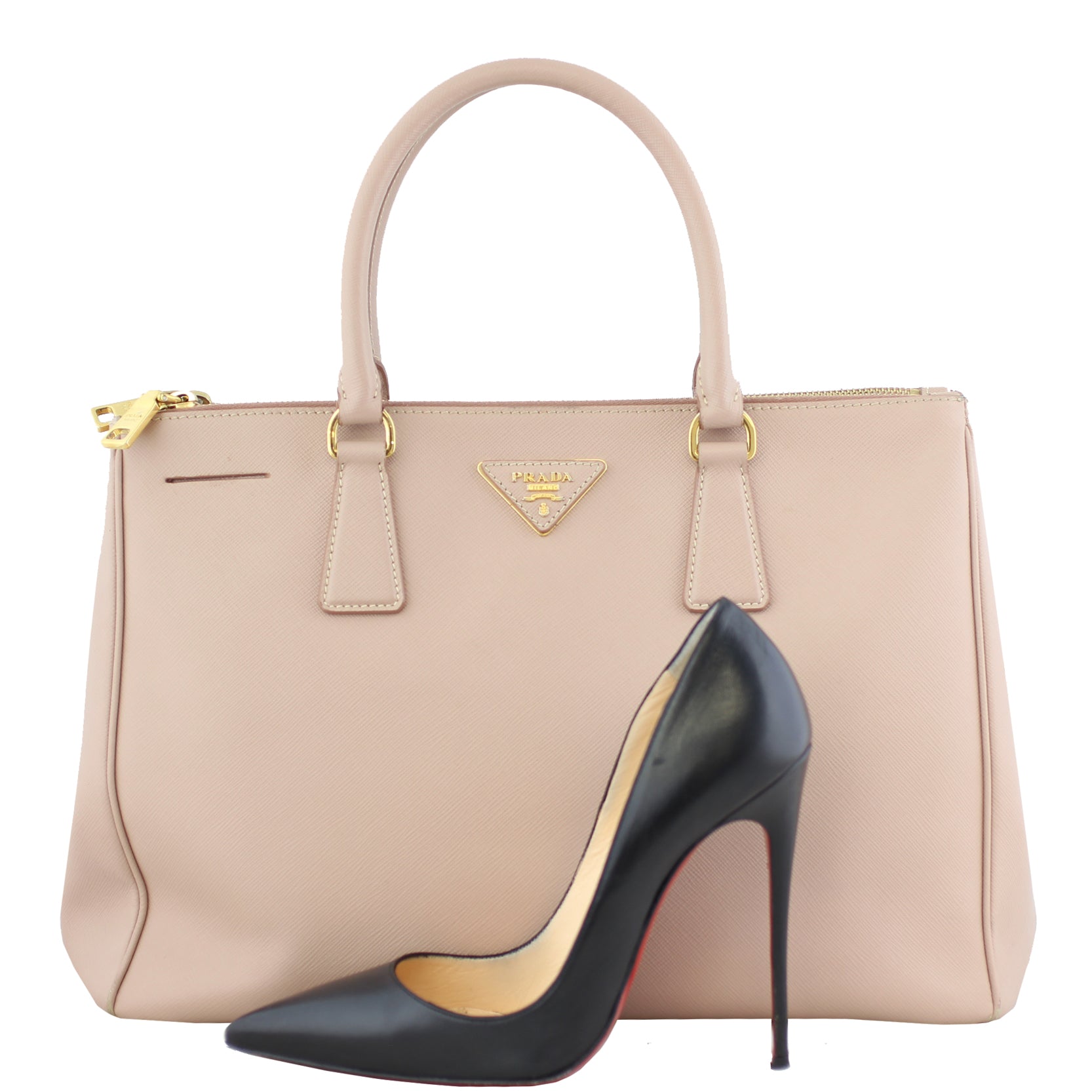 Prada Saffiano Lux Galleria Double Zip Tote Medium Scale