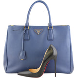 Prada Saffiano Lux Galleria Double Zip Tote Medium Scale