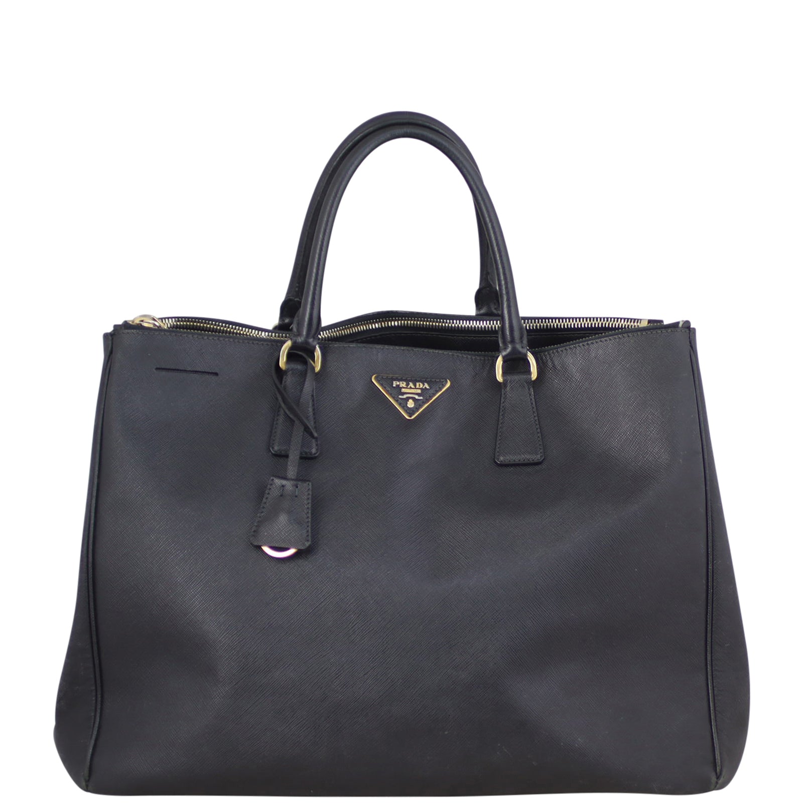 Prada Saffiano Lux Galleria Double Zip Tote Large Front