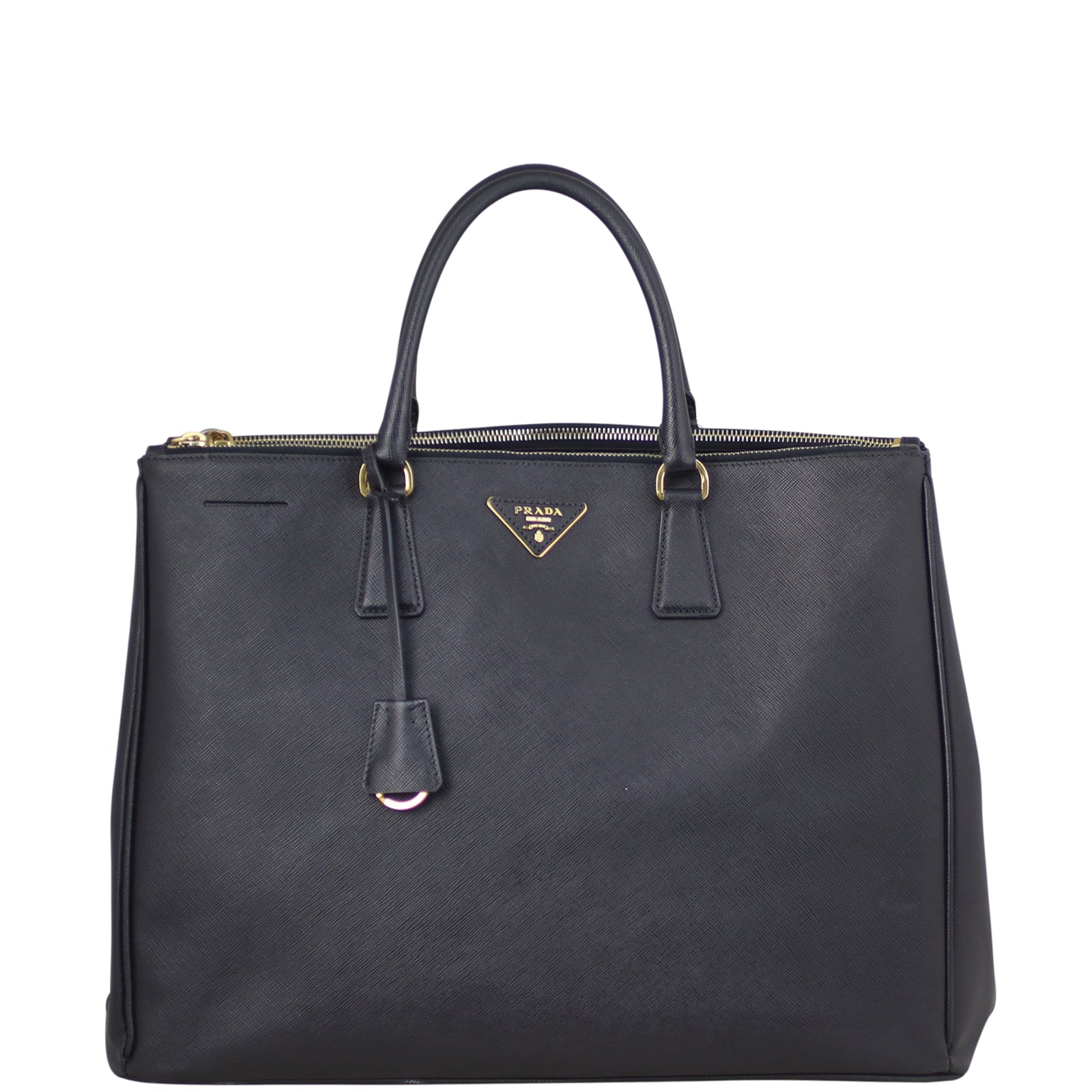 Prada Saffiano Lux Galleria Double Zip Tote Large Front