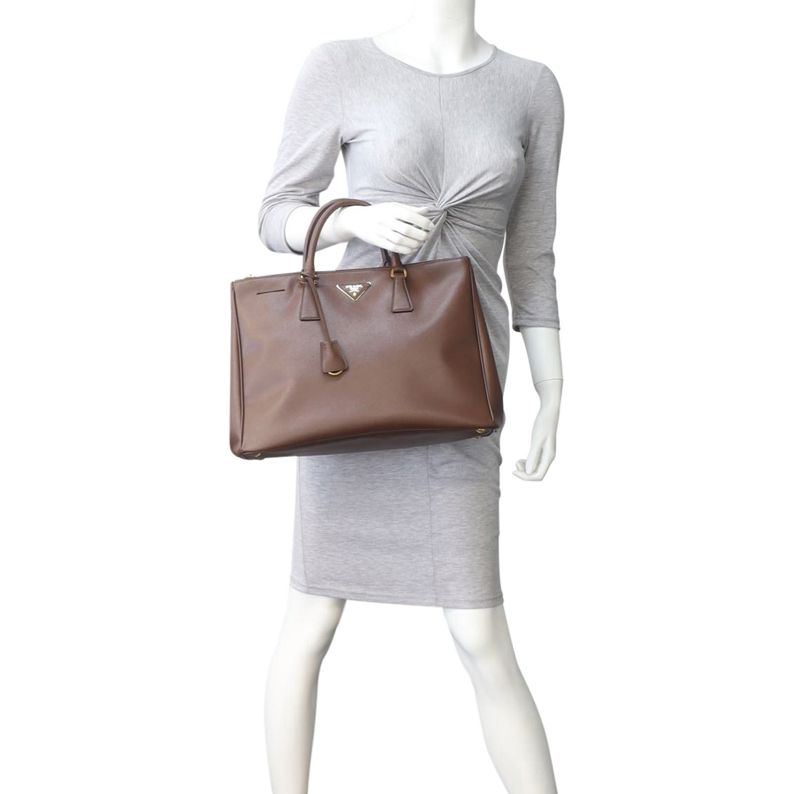 Prada Saffiano Lux Galleria Double Zip Tote Large Mannequin