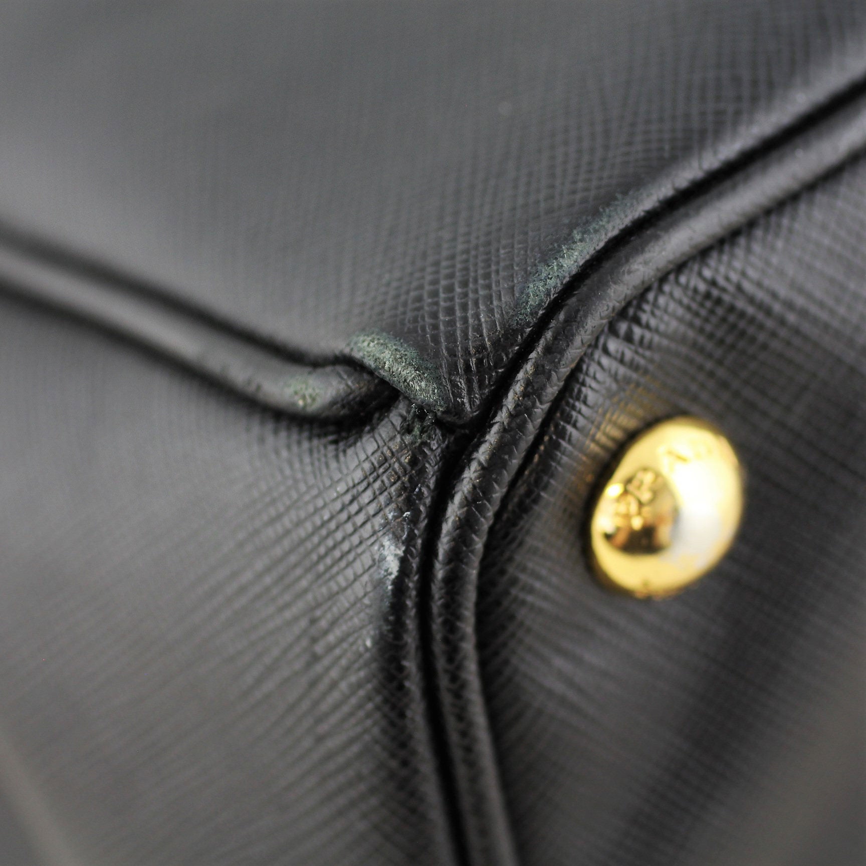 Prada Saffiano Lux Galliera Double Zip Tote Medium Edge