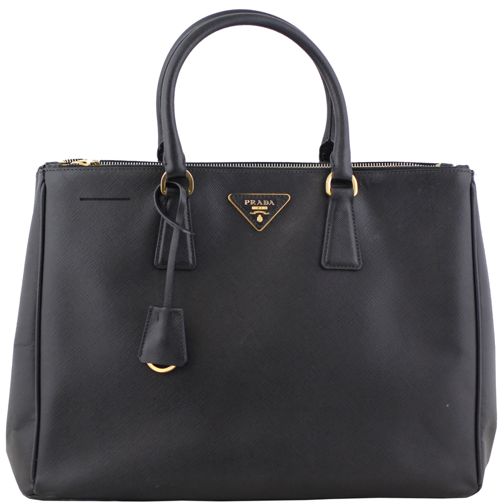Prada Saffiano Lux Galliera Double Zip Tote Medium Front
