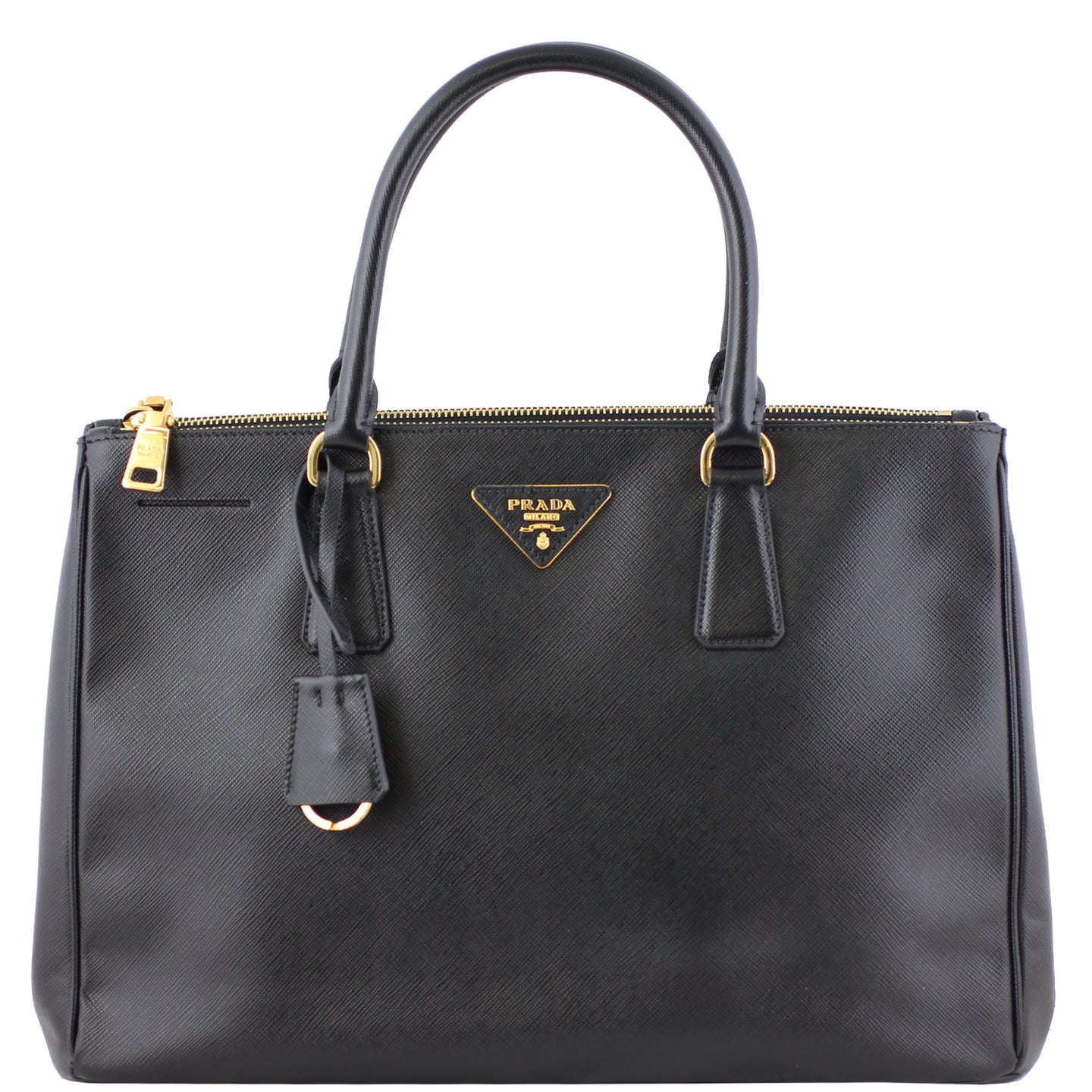 Prada Saffiano Lux Galleria Double Zip Tote Medium Front