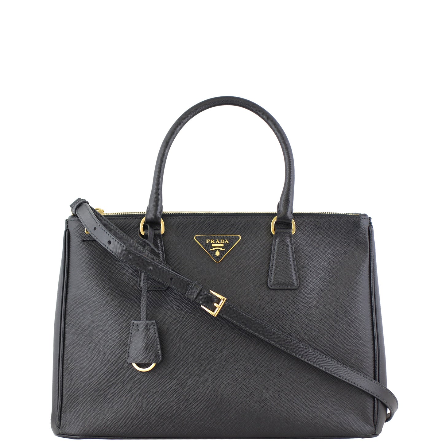 Prada Saffiano Lux Galleria Double Zip Tote Medium Front