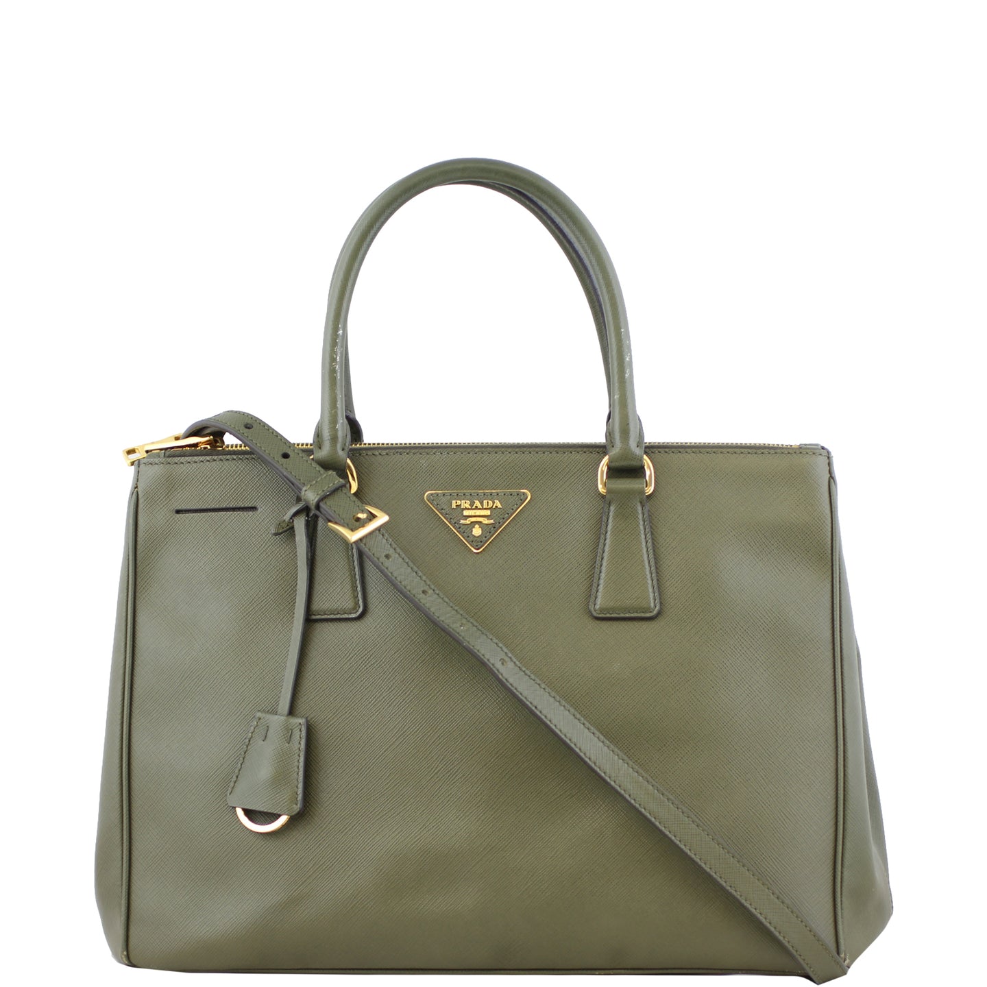Prada Saffiano Lux Galleria Double Zip Tote Medium Front
