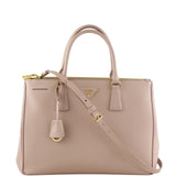 Prada Saffiano Lux Galleria Double Zip Tote Medium Front