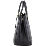 Prada Saffiano Lux Galliera Double Zip Tote Medium Left