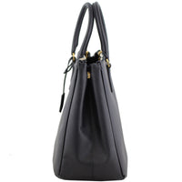 Prada Saffiano Lux Galliera Double Zip Tote Medium Left