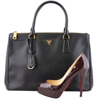 Prada Saffiano Lux Galleria Double Zip Tote Medium Scale