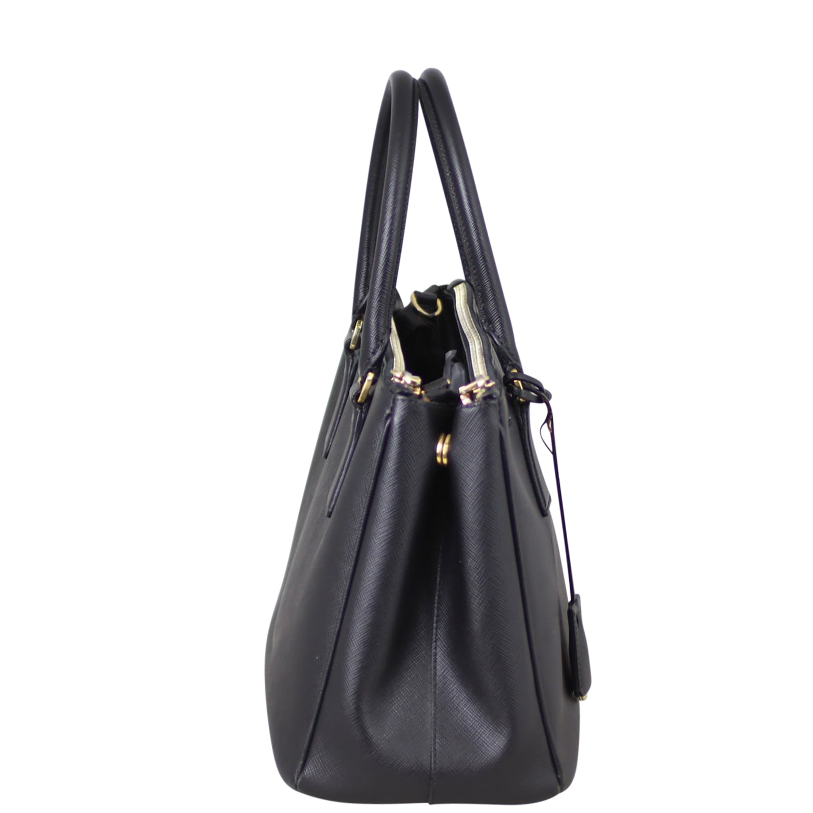 Prada Saffiano Lux Galleria Double Zip Tote Medium Side