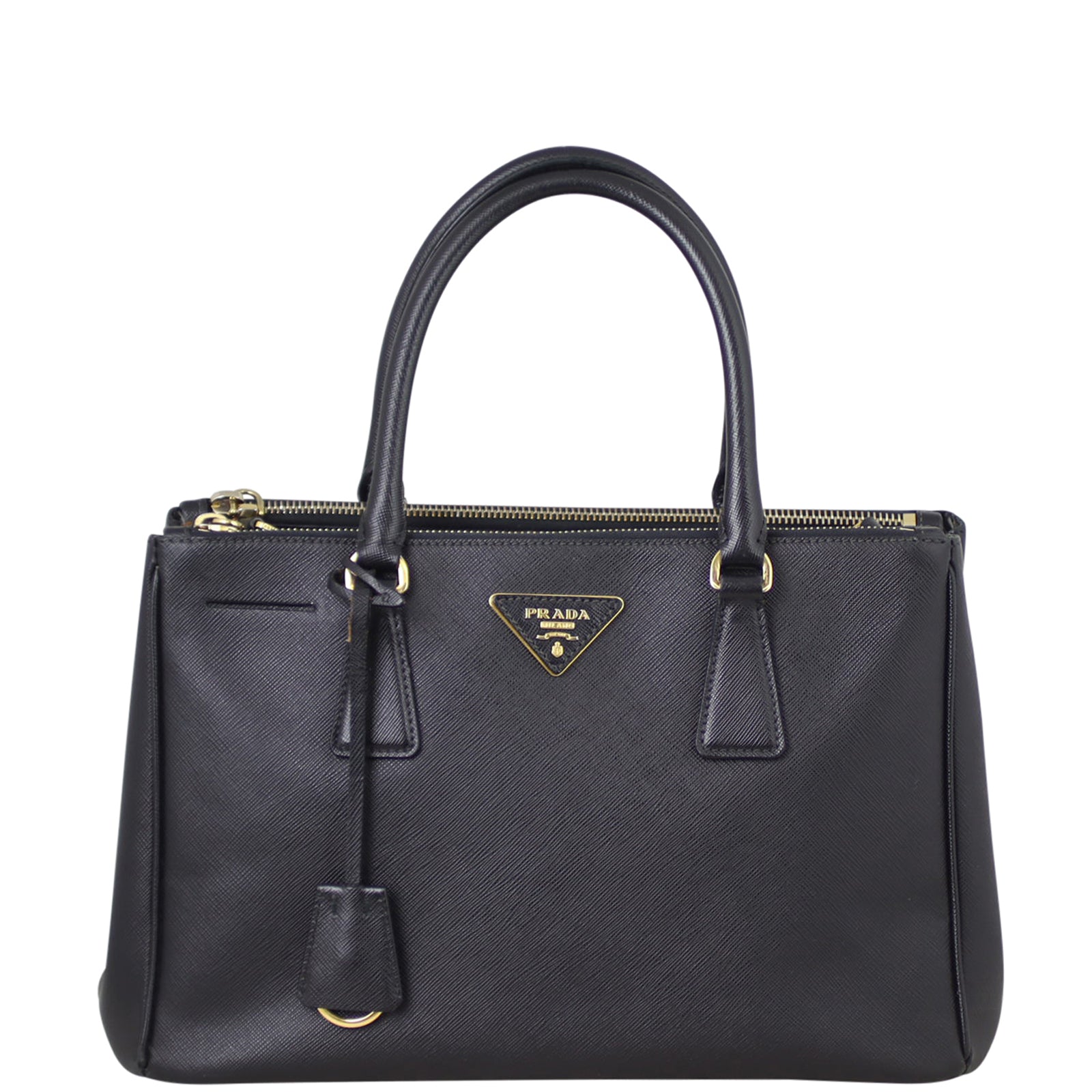 Prada Saffiano Lux Galleria Double Zip Tote Medium Front